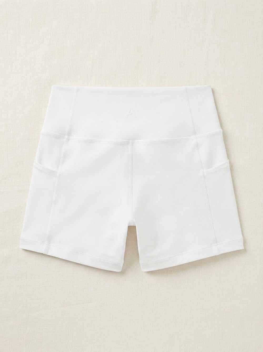 Aritzia White High-Rise Athletic Shorts